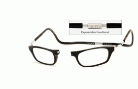 Clic Black Expandable Reading Glasses