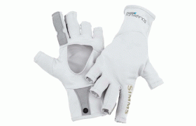 Simms Solar Flex Sun Gloves (Grey) (Small) (ebayH)