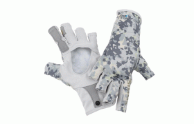 Simms Solar Flex Sun Gloves (Tidal Camo) (Medium) (ebayH)