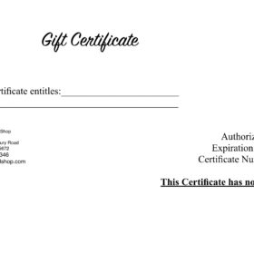 Fly Rod Shop Gift Certificate